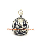 Ganesha Charm Pendant - TibetanBeadStore Nepal Tibetan Ganesh Charm Pendant - Handmade Ethnic Jewelry - WM1064N