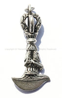 Ethnic Tibetan Vajra Dorje Phurba Dagger Charm Pendant - Tribal Tibetan Buddhist Ritual Phurba Dagger Pendant - WM4974