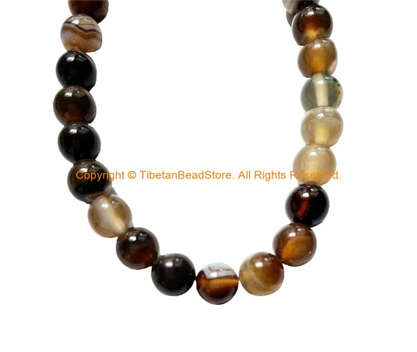 Agate Gemstone Beads Strand - 8mm Size Beads - Beads - Spacer Beads Gemstone Beads - GS81