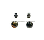2 Sets - 10mm Size Natural Tigers Eye Tibetan 3 Hole Guru Bead Sets - Guru Beads - Mala Making Supplies - GB21B-2