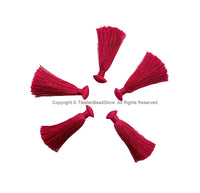 5 TASSELS Maroon Red Color Tassels - Handmade Boho Tassels Bag Tassels Mala Tassels - Craft Tassels - T225-5