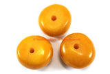 3 BEADS LARGE Tibetan Amber Copal Resin Beads - Ethnic Tibetan Copal Amber Resin Beads - TibetanBeadStore - B3342