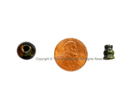 3 Sets - 10mm Size Natural Tigers Eye Tibetan 3 Hole Guru Bead Sets - Guru Beads - Mala Making Supplies - GB21B-3