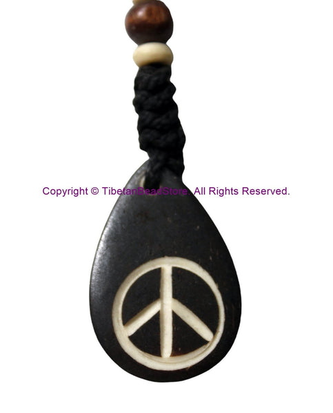 Ethnic Handmade Carved Peace Symbol Keychain Keyring - Handmade Ethnic Keychains - KC103