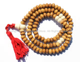 108 beads - 9mm Tibetan Bone Mala Prayer Beads - 9mm Size Bone Tibetan Mala Beads - Mala Making Supplies - PB114 - TibetanBeadStore