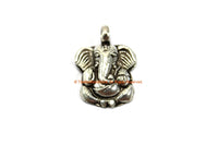 92.5 Sterling Silver Small Ganesh Charm Pendant- Nepalese Tibetan Charms Pendants - Ganesh Charm Design © TibetanBeadStore® - SS8008