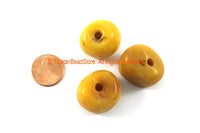 3 Beads - Tibetan Amber Copal Resin Beads - Ethnic Tribal Amber Copal Beads - B3307-3