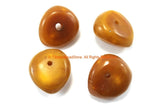 4 BEADS Medium Tibetan Amber Copal Resin Beads - Ethnic Tibetan Copal Amber Resin Beads - TibetanBeadStore - B3336
