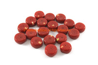 2 BEADS - Tibetan Red Coral Resin Beads - Ethnic Tribal Resin Coral Beads - Ethnic Beads - Nepalese Tibetan Beads - B3306-2