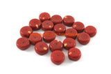 2 BEADS - Tibetan Red Coral Resin Beads - Ethnic Tribal Resin Coral Beads - Ethnic Beads - Nepalese Tibetan Beads - B3306-2