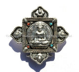Tibetan Buddha Ghau Prayer Box Pendant - Ethnic Artisan Handmade Jewelry - WM14