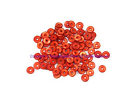 95 BEADS Red Bone Beads- Handmade Beads Ethnic Bone Beads - Bone Spacer Disc Shaped Beads Tibetan Bead Store - B3226-95