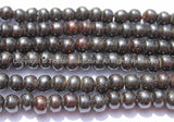 20 BEADS - 8mm Tibetan Black Bone Beads - Tibetan Beads - Mala Making Supplies - LPB79-20