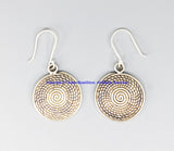 Beautiful Handmade Ethnic Tribal Silver Earrings - Handmade Real Sterling Silver Jewelry - SS8046
