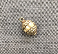 Tibetan Ethnic Naga Conch Shell Pendant with Repousse Carved Floral Tibetan Silver Caps & Wire Inlays- Tribal Boho Tibetan Pendant - WM7499