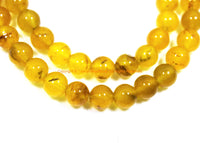 8mm Yellow Chalcedony Beads - 1 STRAND - Round Chalcedony Beads - 15 Inches Strand - Jewelry Making Bead Supplies - GM105