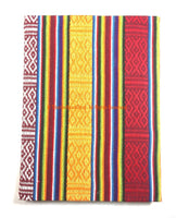 Handmade Lokta Paper Notebook with Woven Bhutanese Textile Cover from Nepal - HC134C