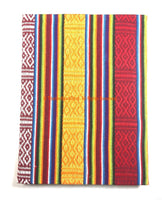 Handmade Lokta Paper Notebook with Woven Bhutanese Textile Cover from Nepal - HC134C