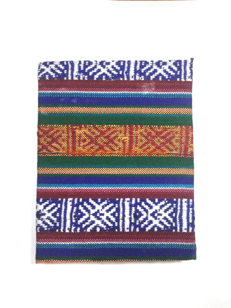Handmade Lokta Paper Notebook with Woven Bhutanese Textile from Nepal - Small - HC136H