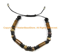 Adjustable Tibetan Bone & Wood Beads Wrist Mala Bracelet- Bone Bracelet- Yoga Bracelet Tribal Bone Mala Beads Bracelet- Boho Bracelet- C129