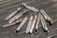 TibetanBeadStore's Custom Design Tibetan Crystal Quartz Point Charm Pendants- Himalayan Crystal Quartz Healing Amulet Pendant- WM6249-1