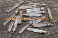 TibetanBeadStore's Custom Design Tibetan Crystal Quartz Point Charm Pendants- Himalayan Crystal Quartz Healing Amulet Pendant- WM6250-1