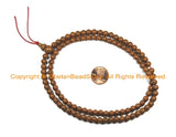 Tibetan Spotted Brown Acrylic Resin Mala Prayer Beads with Guru Bead 6mm - Mala Prayer Beads - TibetanBeadStore Mala Supplies - PB156