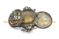Double Compartment Nepal Tibetan Ganesha Ghau Prayer Box Pendant- Handmade Tibetan Jewelry Nepal Tibetan Pendant- Ganesh Pendant - WM7000