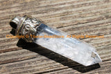 3" Himalayan Tibetan Luxe Crystal Quartz Point Pendant with Tibetan Silver Cap Large Tibetan Crystal Pendant Jewelry Making Supply - WM6228