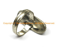 Ethnic Tibetan Dzi Ring (SIZE 9.75) Tibetan Resin Dzi Amulet Ring- Dzi Zee Unisex Ring- TibetanBeadStore Tibetan Beads & Jewelry- R250B-9.75