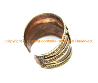 Adjustable Sanskrit "OM" Mantra Tibetan Ring - Boho Ring Adjustable Size Unisex Ring Nepalese Tibetan Jewelry by TibetanBeadStore- R241