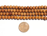 50 beads Natural Sandalwood Beads 6mm - Ethnic Nepal Tibetan Beads - Mala Making Supplies - LPB149-50