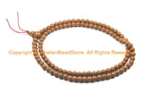 Tibetan Spotted Brown Acrylic Resin Mala Prayer Beads with Guru Bead 6mm - Mala Prayer Beads - TibetanBeadStore Mala Supplies - PB156