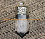 Himalayan Tibetan Luxe Crystal Quartz Point Pendant with Tibetan Silver Cap Large Tibetan Crystal Pendant Jewelry Making Supply - WM6233