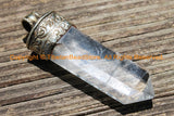 2.9" Himalayan Tibetan Luxe Crystal Quartz Point Pendant with Tibetan Silver Cap Large Tibetan Crystal Pendant Jewelry Making Supply- WM6227