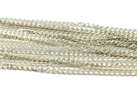 17 inch Finished Silver Plated Chain 1mm S-Hook Clasp - 17"-17.5" Silver Plated Chain from Nepal - CN40 - TibetanBeadStore