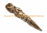 Nepalese Tibetan High Quality Temple Guardian Pendant- Dagger Phurba Charm Pendant- Ethnic Tribal Nepal Temple Guardian Pendant - WM7049