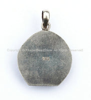 92.5 Sterling Silver Buddha Charm Pendant - Sterling Silver Buddha Pendant - Tibetan Nepalese Silver Jewelry - SS2287