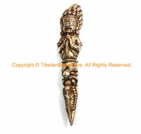 Nepalese Tibetan High Quality Temple Guardian Pendant- Dagger Phurba Charm Pendant- Ethnic Tribal Nepal Temple Guardian Pendant - WM7049