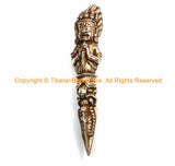 Nepalese Tibetan High Quality Temple Guardian Pendant- Dagger Phurba Charm Pendant- Ethnic Tribal Nepal Temple Guardian Pendant - WM7049