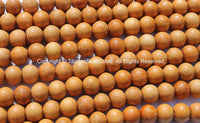 20 beads - Tibetan Natural Wood Beads 10mm Wood Beads - Tibetan Beads - Mala Making Supplies - LPB95B-20