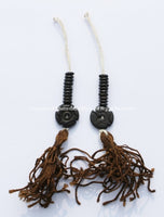 Tibetan Floral Carved Bone Mala Counter Set - Prayer Bead Mala Making Supplies - T60B