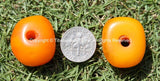 2 BEADS - Tibetan Amber Copal Resin Beads - Ethnic Tibetan Amber Copal Resin Beads - Jewelry Making Supply - Tibetan Beads - A2745-2
