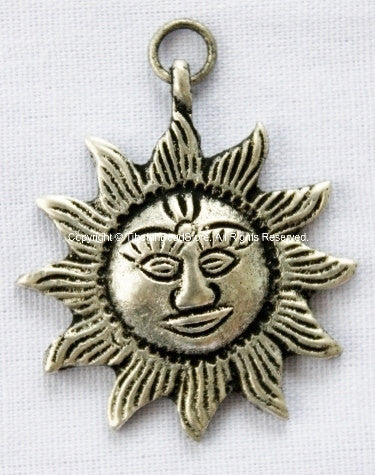 Small Nepalese Sun Pendant - TibetanBeadStore - Jewelry & Beading Supplies - Charms Pendants - Ethnic Nepal Tibetan Charms Pendants - WM91
