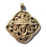 Tibetan Pendant - 8 Auspicious Symbols The Sacred Jeweled Parasol Brass Pendant- TibetanBeadStore Tibetan Charms, Beads, Pendants - WM469