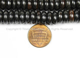 108 BEADS Tibetan Flat Disc Dark Bone Mala Prayer Beads - 10-11mm Dark Color Bone Disc Beads- TibetanBeadStore Mala Supplies- PB128 - TibetanBeadStore