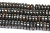 10 BEADS Tibetan Flat Disc Dark Bone Beads - 10-11mm Dark Color Bone Disc Beads- TibetanBeadStore Mala Supplies- LPB128-10 - TibetanBeadStore