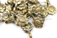 1 Counter Tibetan Brass Lotus Floral Mala Bum Counter- Tibetan Mala Decorative Counters- TibetanBeadStore Charms Mala Bum Counters- T138-1
