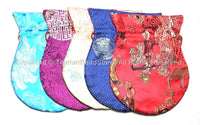Set of 5 Big Size High Quality Tibetan Drawstring Brocade Purses Pouches- TibetanBeadStore Gift Mala Pouches Bags Purses- HPB8-5