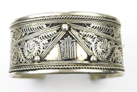 Tibetan Kalachakra Mantra Filigree Adjustable Bracelet Cuff- Unisex Cuff Tibet Cuff Nepal Cuff Filigree Cuff Boho Cuff TibetanBeadStore C112